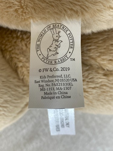 Beatrix Potter Peter Rabbit Plush Jacket Blue Stuff Animal Toy Collectable 2019 - Picture 12 of 16