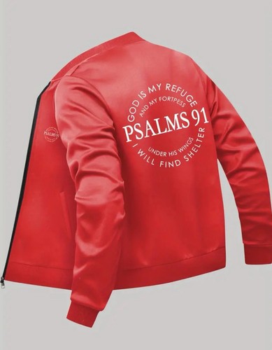 Herren Christian Psalm 91 Bomberjacke Medium x 1 oder Large x 1. - Bild 2 von 6
