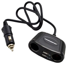 TruckSpec TS431USB 12v Cigarette Lighter Plug Socket Splitter Adapter Dual USB