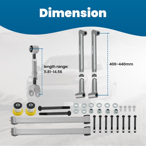 Brazos de control trasero Brazos de arrastre Kit de soporte para GM A-Body 68-72 para Chevelle GTO - Imagen 4 de 11
