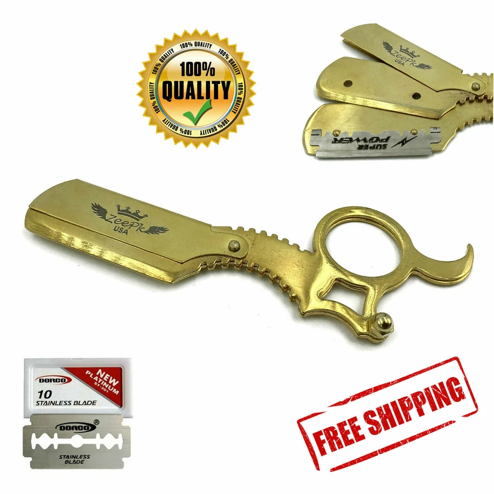 DORADO 8" PELUQUERÍA SALÓN CORTE DE PELO ADEREZO TIJERA + MAQUINILLAS DE AFEITAR Foto 3 de 3