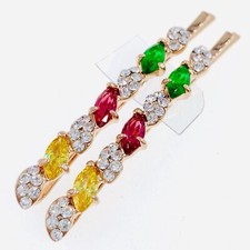 El Simple Bobby Pin Hair Clip use Swarovski Crystal Hairpin Wedding Multi Color