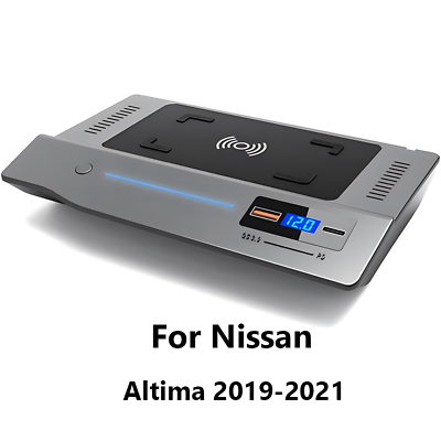 For NISSAN Altima 2019-2021 Car Wireless Phone Charger Fast USB