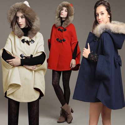 Mantel Parka Jacke  Dufflecoat Kapuze Poncho Kurzmantel Fellkragen 34 - 58 DT60