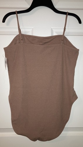 NWT Old Navy tank top bodysuit XL brown adjustable straps SR$19.99 - Picture 3 of 4