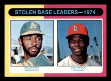 1975 Topps Baseball #309 Stolen Base Leaders Brock EX *d6