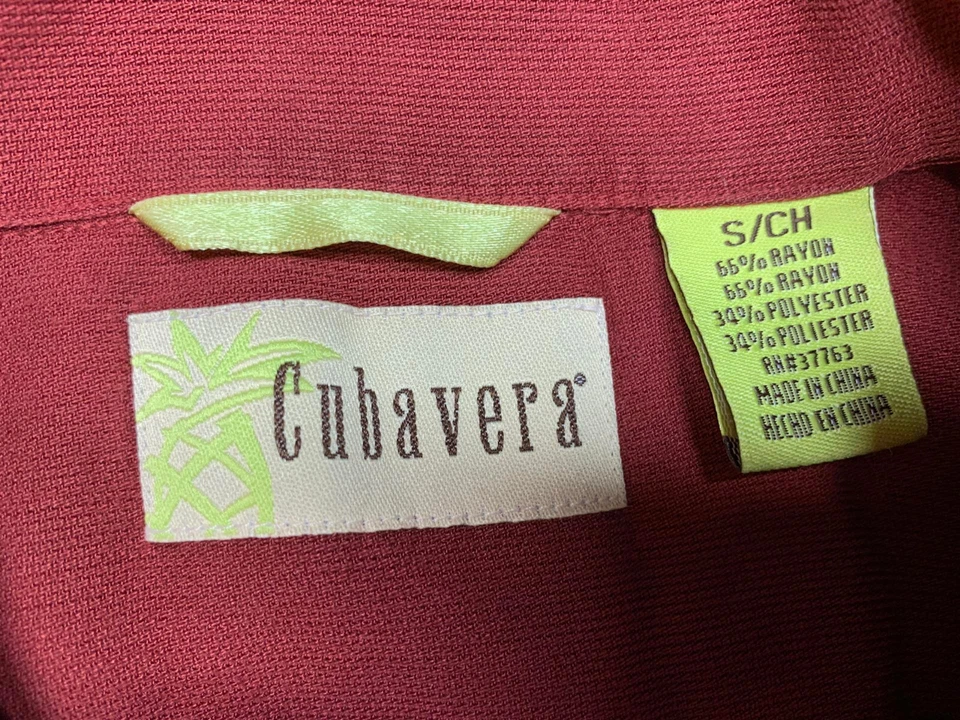 Cubavera Mens Lounge Button Front Long Sleeve Rayon Polyester Shirt Small S - Image 4 of 4