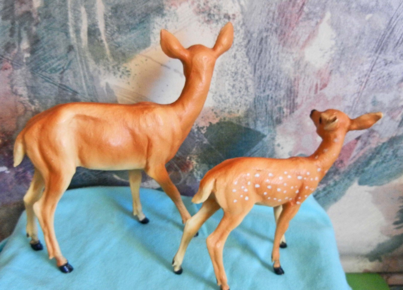 Vintage large deer figures, doe and fawn eBay
