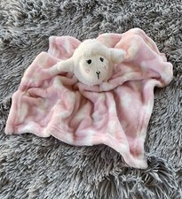 First Easter Lamb Sheep Pink Cloud Plush Personalized Embroidered Baby Lovey