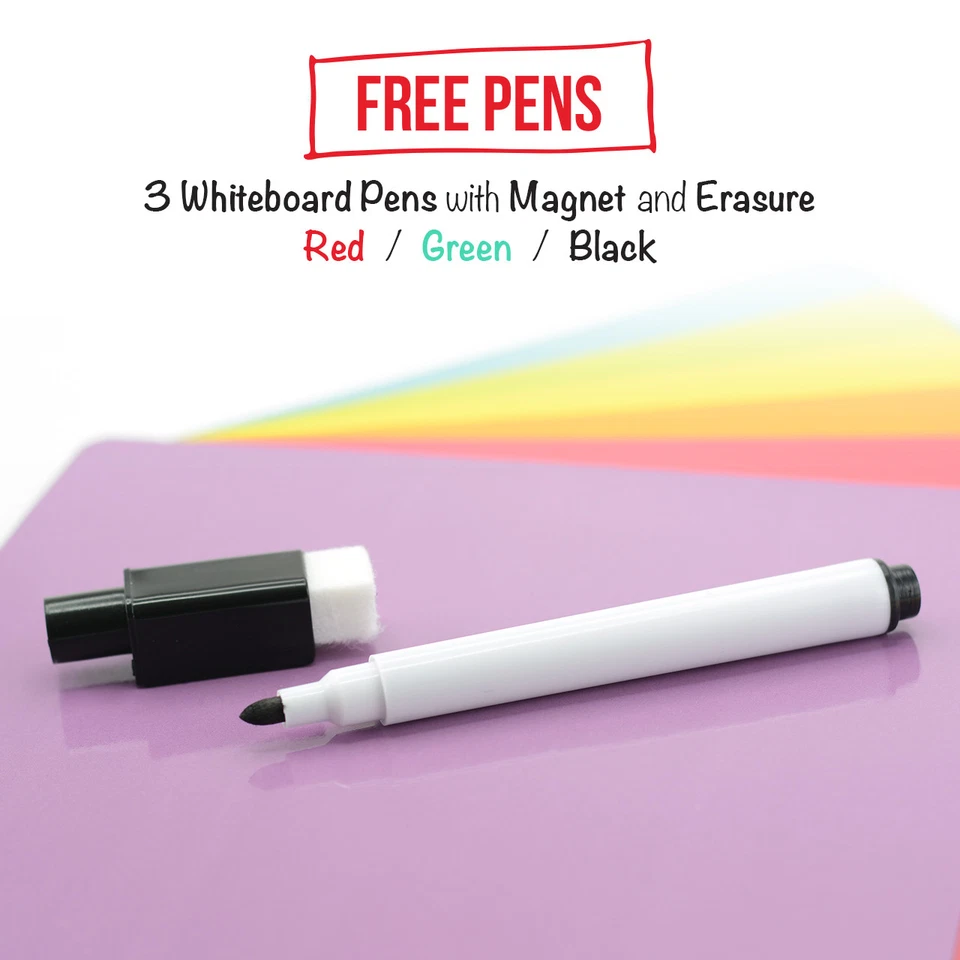 Magnetische Whiteboards Kühlschrank kleben trocken abwischbarer Planer 6 Stück - Image 4 of 4