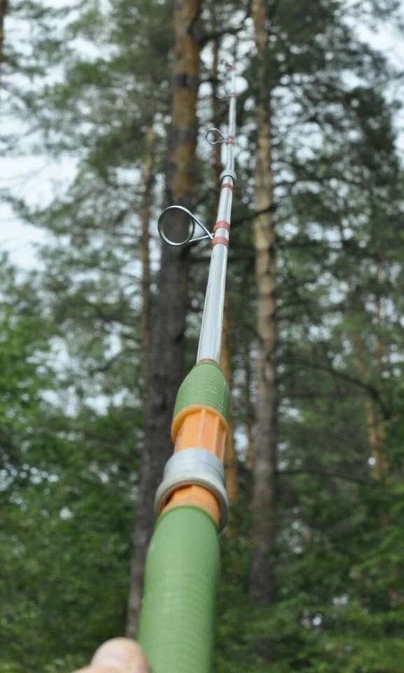 VINTAGE 1970s SOVIET FISHING ROD spinning Metal heavy  LENINGRAD - Image 2 of 4