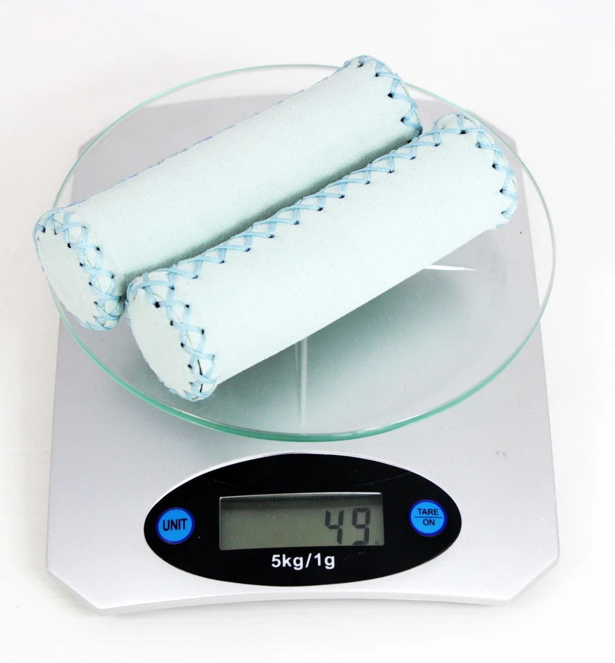 Generic Suede Mountain MTB BMX Bicycle Bike Cycling Handlebar Grips in Blue - Image 2 of 2