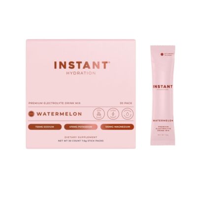 Instant Hydration Electrolytes Powder Packets - Watermelon Drink Mix - Zero S...