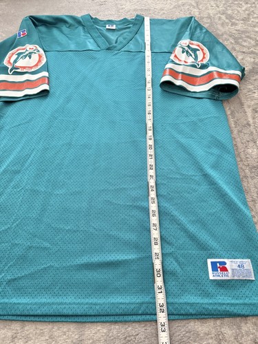Vtg 90s Russell Athletic Miami Dolphins Blank Football Jersey Men’s 48 XL Teal - Picture 7 of 9