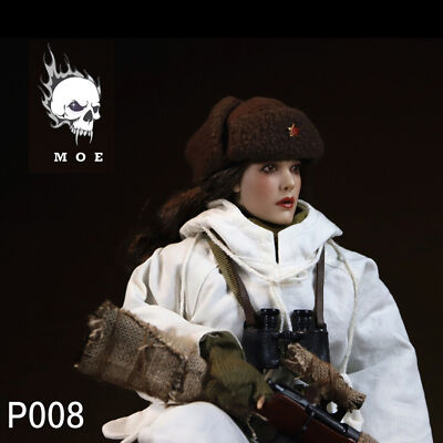 IN STOCK MOETOYS P008 1/6 Soviet Union Female Sniper With Snow