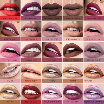 Rouge à Levres Mat Gloss Longue Tenue Matte Metallique Glitter Nude Focallure Ebay