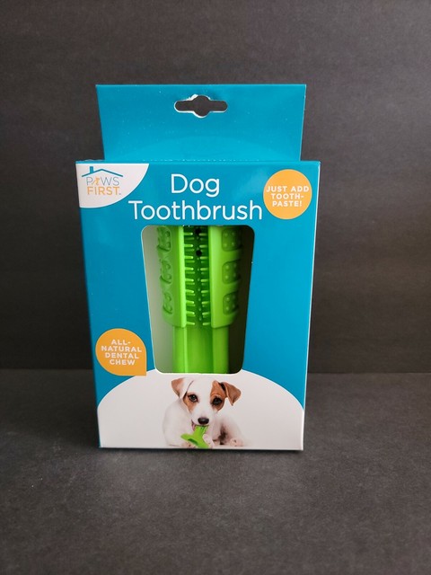 dog toothbrush green