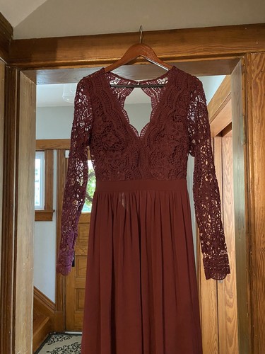 Long Sleeve Lace Maxi Dress size 