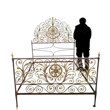 Genoese Painted Iron Bed, Width 145cm, Early 19th Century