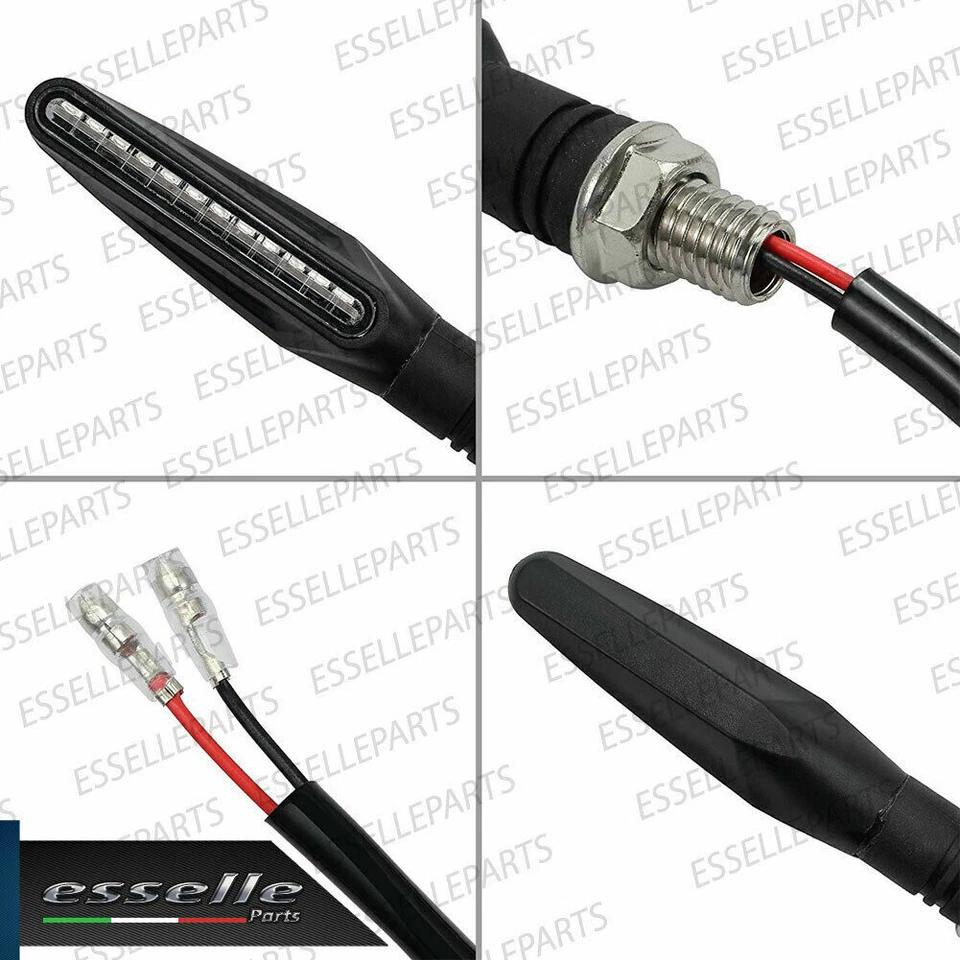 COPPIA FRECCE LED MOTO 12 LED SUZUKI INDICATORE DIREZIONE PROGRESSIVE - Immagine 2 di 4