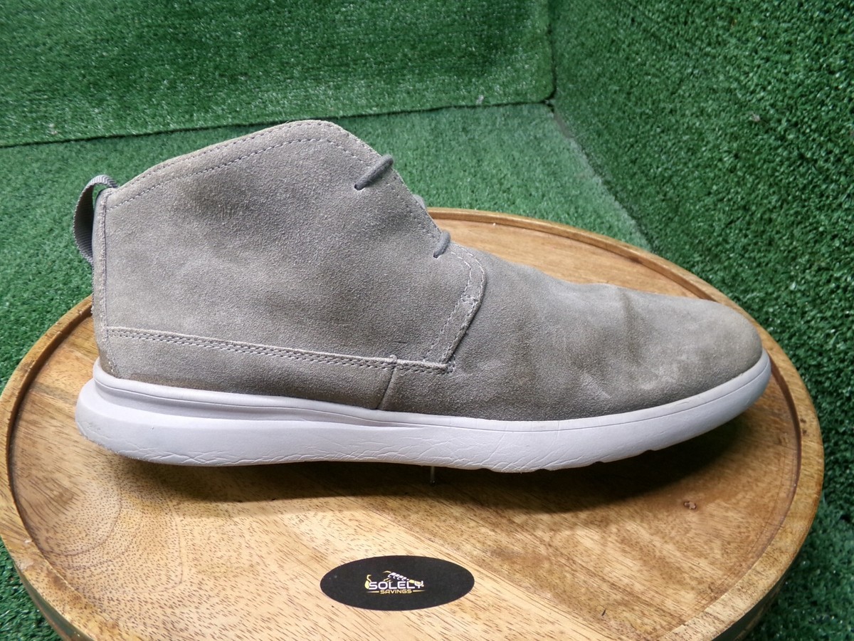 Johnnie-O Mens Chill Chukka Gray Suede Ankle Boots Lace Up  display picture 2
