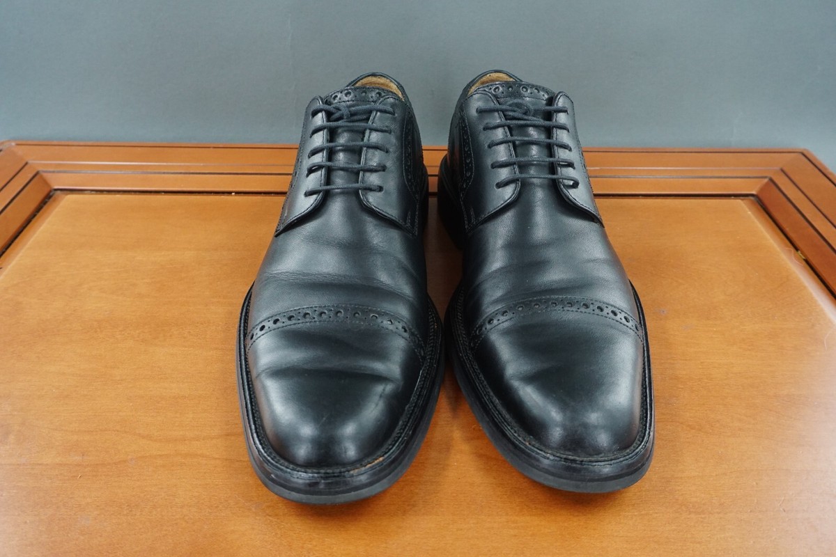 Vintage Cole Haan Made in USA Cap Toe Leather Derby Shoes Black 10 D Amazon.com | Cole Haan Mens Bedford Cap Toe Oxfords, Black  main image 4