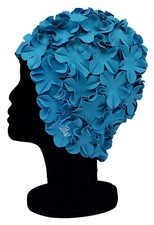 Blue REEF Isla Floral Ladies Classic 3D Flower Petal 1 Colour Swimming Hat Blue