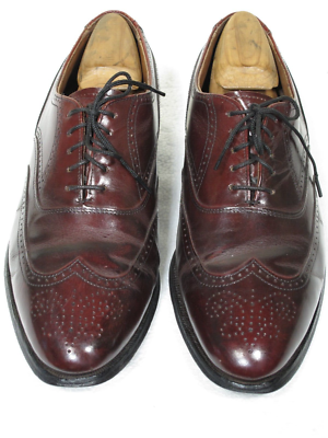Nordstrom Burgundy Wingtip Oxford Shoes. Made in USA  display picture 2