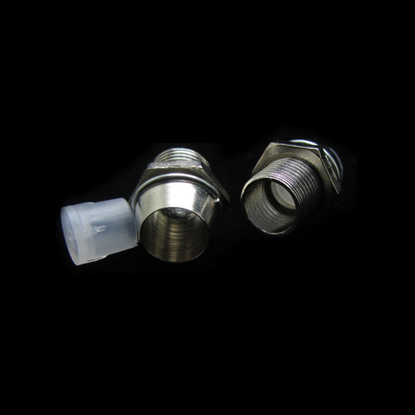 10 x 5mm Round LED Light Holder Copper Metal Bezel Panel Display Silver Base