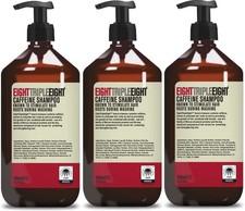Eight Triple Eight Caffeine Shampoo 1 Litre x 3 FREE P&P 3.66 per litre