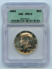 1964 Proof Silver Kennedy Half Dollar ICG PR70- Spotty