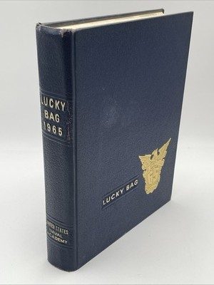 1965 Lucky Bag Naval Academy Hard Cover Book Vintage Yearbook Roger Staubach USN