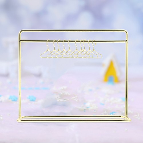 Doll Garment Rack Mini Hanger Miniature Baby Girl Dress Clothing - Picture 3 of 12