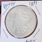 MORGAN SILVER DOLLAR 1891 P FROSTY BU++ NICE LUSTER BETTER DATE