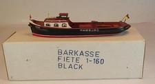 Spur N 1/160 Schiff Barkasse Fiete schwarz Wasserlinie OVP #525