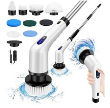 Multifunctional Electric Cleaning Scrubbing Brush 9in1 Adjustable Extension Pole