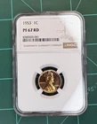 1953 Lincoln Wheat Cent Penny Proof 🇺🇸 PF67RD