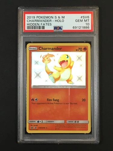 Pokémon TCG Charmander SV6 Holo PSA 10 from Hidden Fates 2019