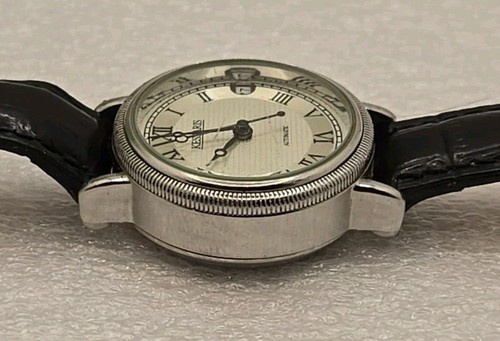 Orologio vintage Kessaris retro scheletro autoavvolgente con cinturino in pelle nera ottimo stato - Foto 7 di 12