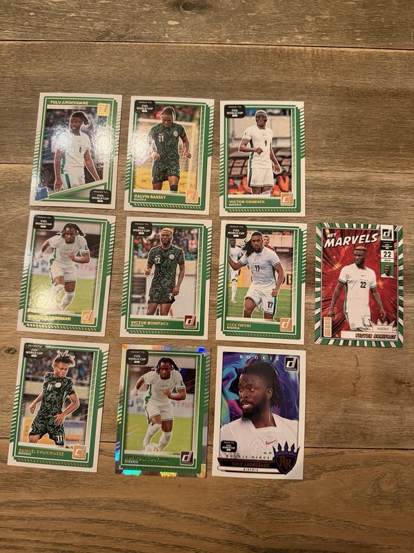 2025-26 Panini Donruss FIFA World Cup Complete Nigeria Team Set + 3 Inserts 🇳🇬