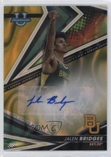 2022 Bowman U Best of 2022-23 Gold Lava Refractor 8/75 Jalen Bridges Auto 1b9b