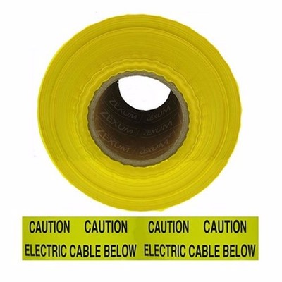 365 m Rolle stromführendes Elektrokabel Vorsicht Warnband, 150 mm breit in Hart-PVC