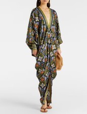AL MAIS Cece floral silk kaftan