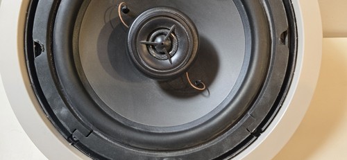 Speco/CSI 8" Ceiling 30w Speaker White SP-8C-PR Pivot Tweeter w/Hardware - Works - Picture 4 of 11