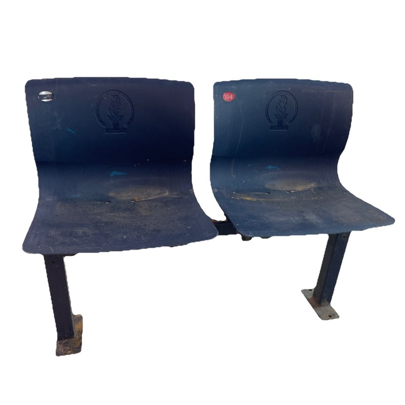 1996 Atlanta Centennial Summer Olympics Stadium Bench Seats 2 with Steel Mount