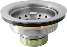 3-1/2" Stainless Steel Sink Drain with Strainer Basket  Stopper