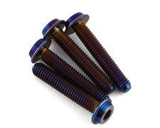 JConcepts 3x16mm "Top Hat" Titanium Screws Blue 4 JCO5042-1