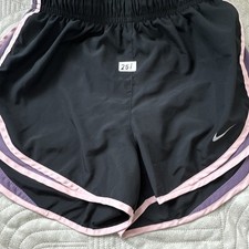 Nike Dri-FIT Girls Size S Running Athletic Shorts Colorblock Mesh Elastic Waist