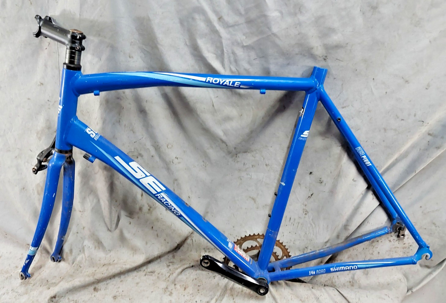 Set telaio bici da strada 79' Trek 412 XS 49 cm tange acciaio agganciato made in USA pendolare ~ foto 2