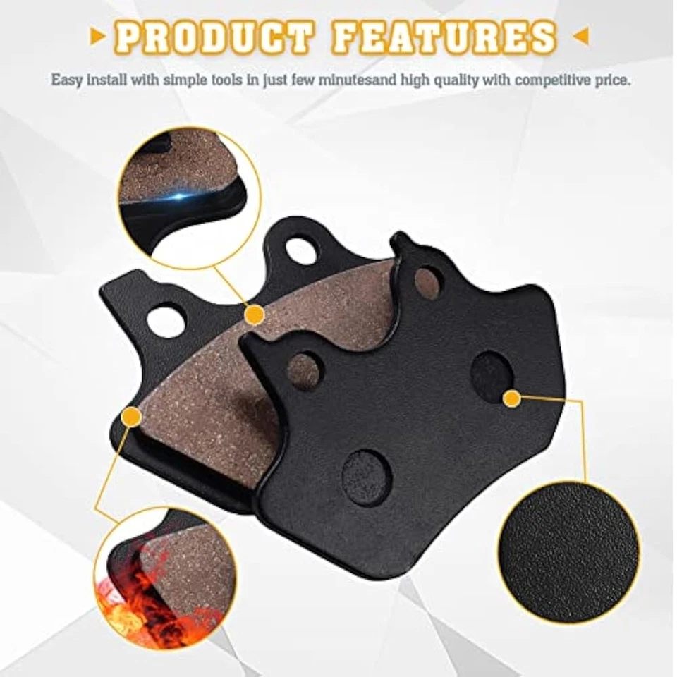 Front Rear Carbon Fiber Brake Pads for Harley FLHTCU-I Electra Glide Ul Foto 3 de 4